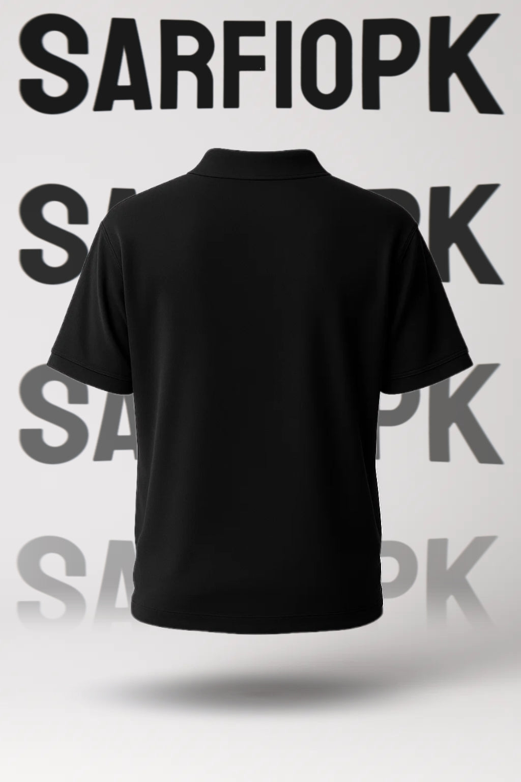 Men’s Black Zip Polo – Sleek Minimalist Edition