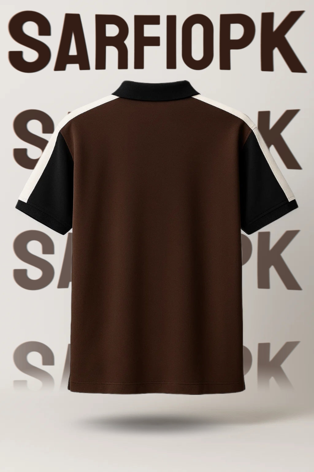 Men's Triple-Tone Polo -Brown, Black & White Edition