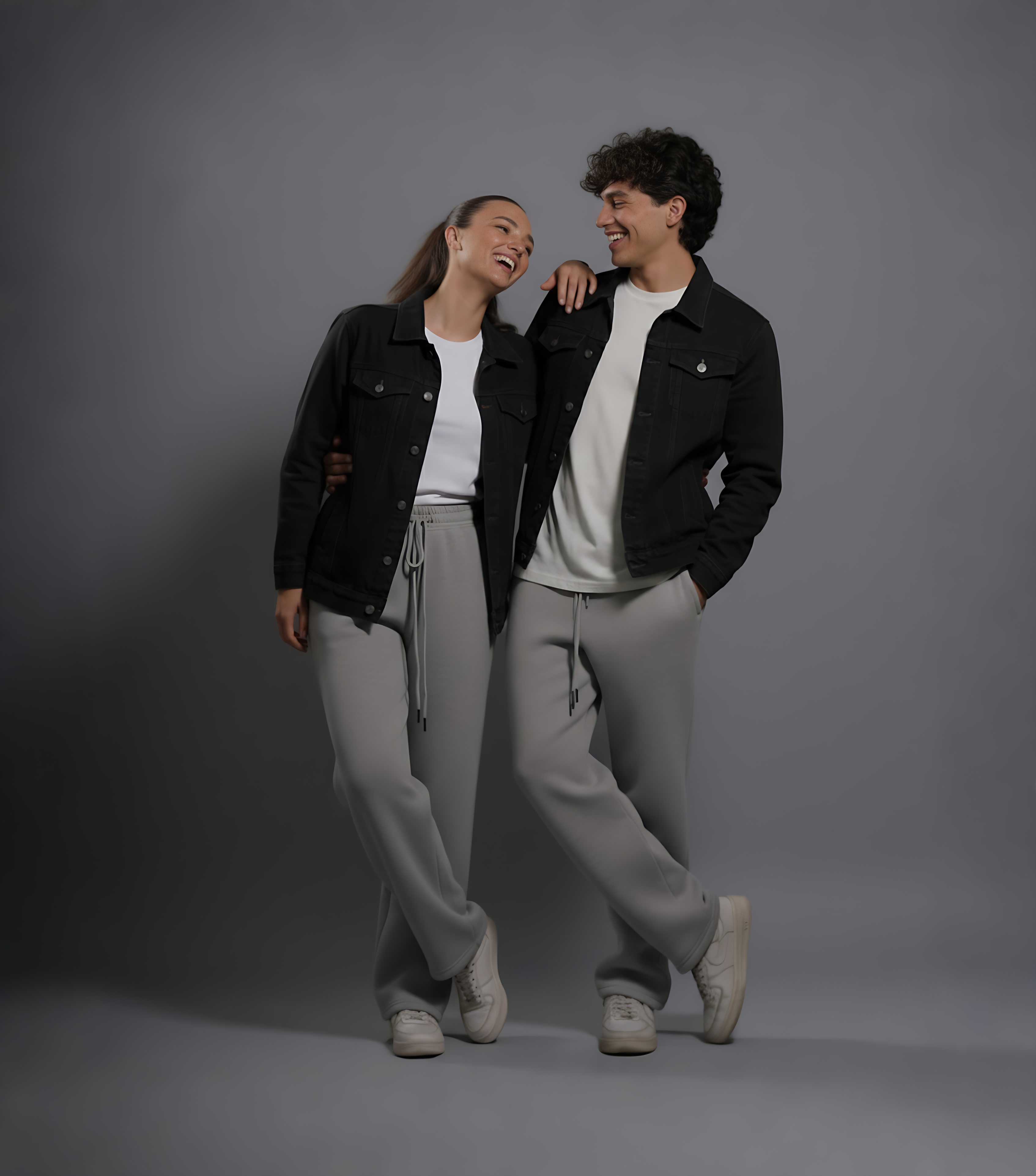 Unisex Black Denim Trucker Jacket | Oversized Fit