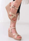 High heel buckle Golden Sandal