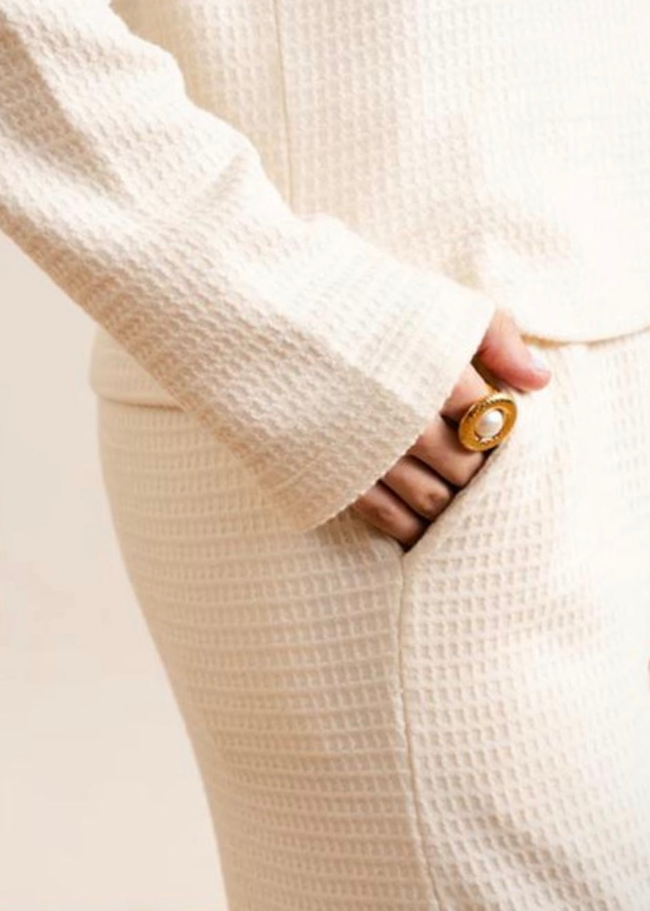 The Textured Grace-Wear tracksuit-BEIGE