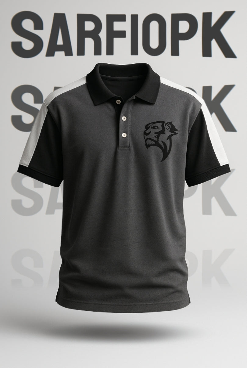 Men’s Panther Polo – Charcoal Black Edition