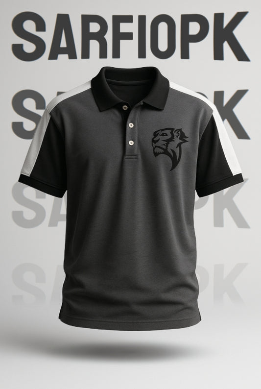 Men’s Panther Polo – Charcoal Black Edition