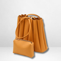 Pleated Mustard Tote