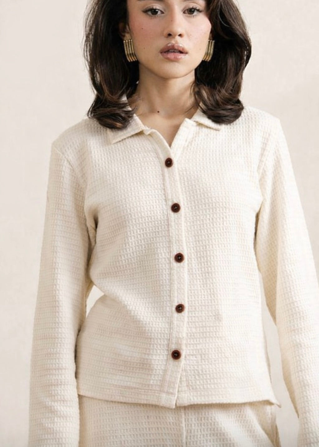 The Textured Grace-Wear tracksuit-BEIGE