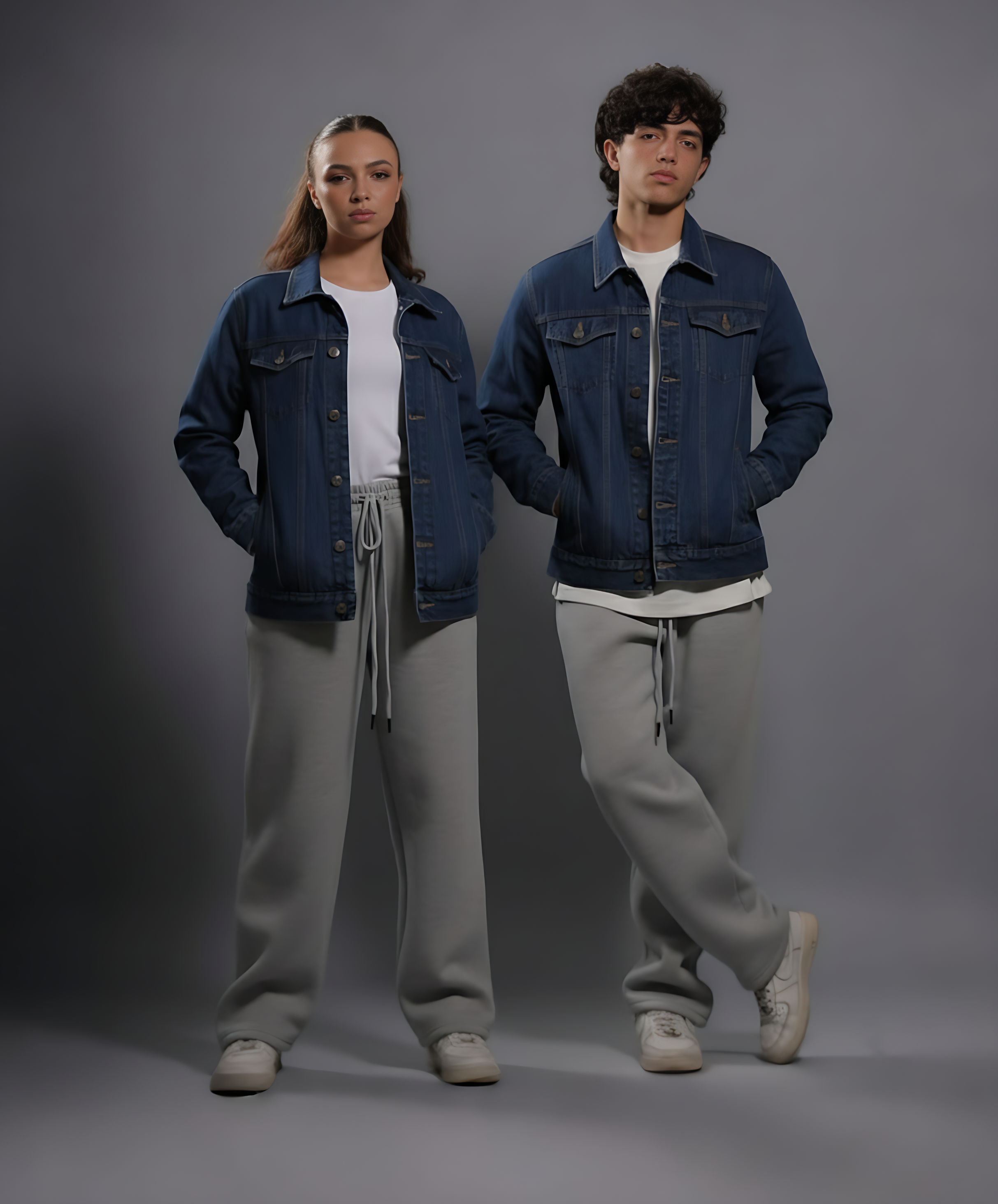 Classic Mid-Wash Blue Denim Trucker Jacket | Unisex