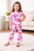 Off-White Kids Summer Tracksuit with Multi-Colored Floral Pattern - OM-419