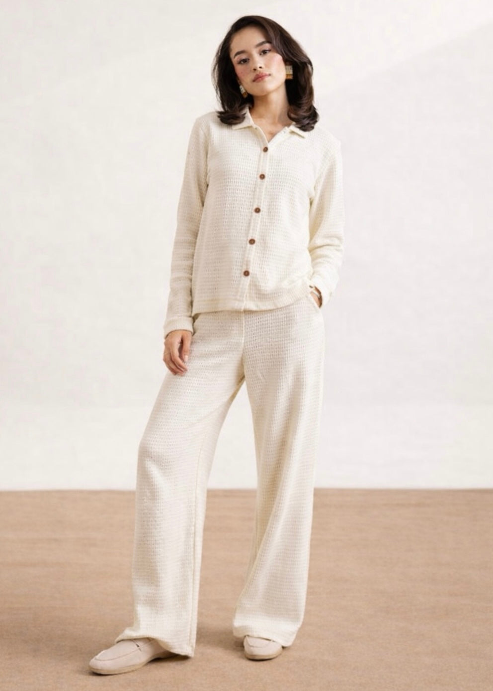 The Textured Grace-Wear tracksuit-BEIGE