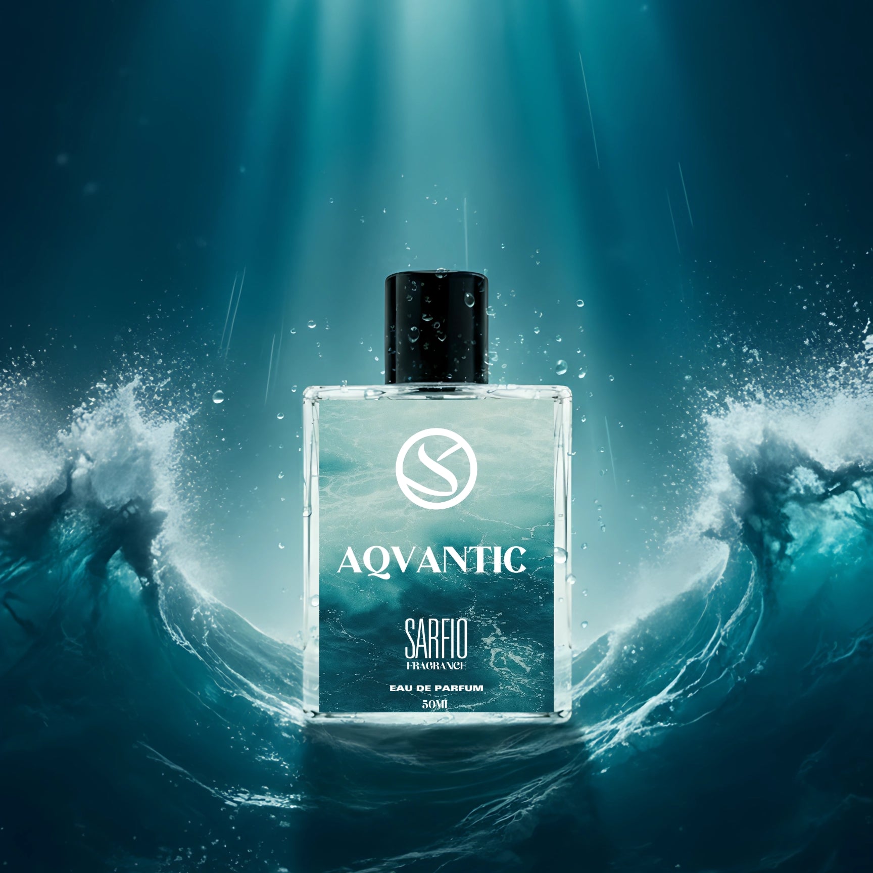 Aqvantic Men's Perfume Fresh Aquatic Inspired By Cool water, Best Ocean Scent Cologne Long Lasting Marine Fragrance