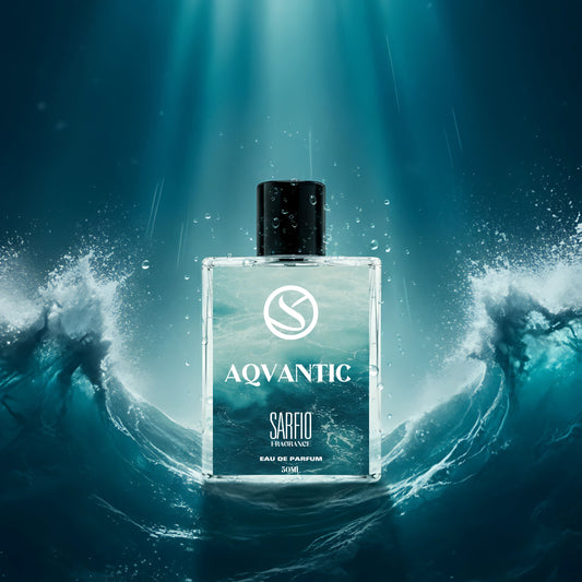 Aqvantic Men's Perfume Fresh Aquatic Inspired By Cool water, Best Ocean Scent Cologne Long Lasting Marine Fragrance