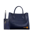 Blue Krokodil Satchel Handbag