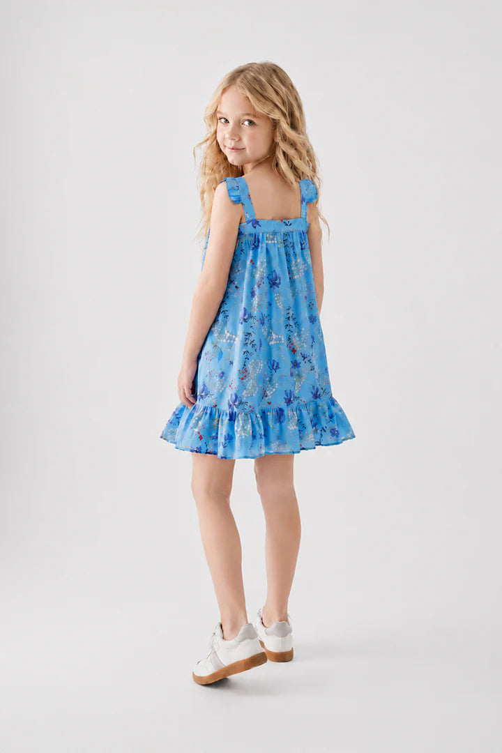 Blue Blossom Cotton Dress