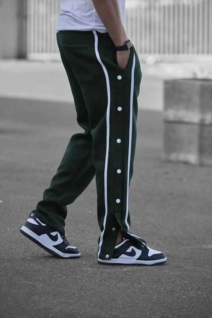 Button stripe Aestehtic Sweatpants - Premium Trouser from The Divine Shop - Just Rs.2250! Shop now at The Divine Shop
