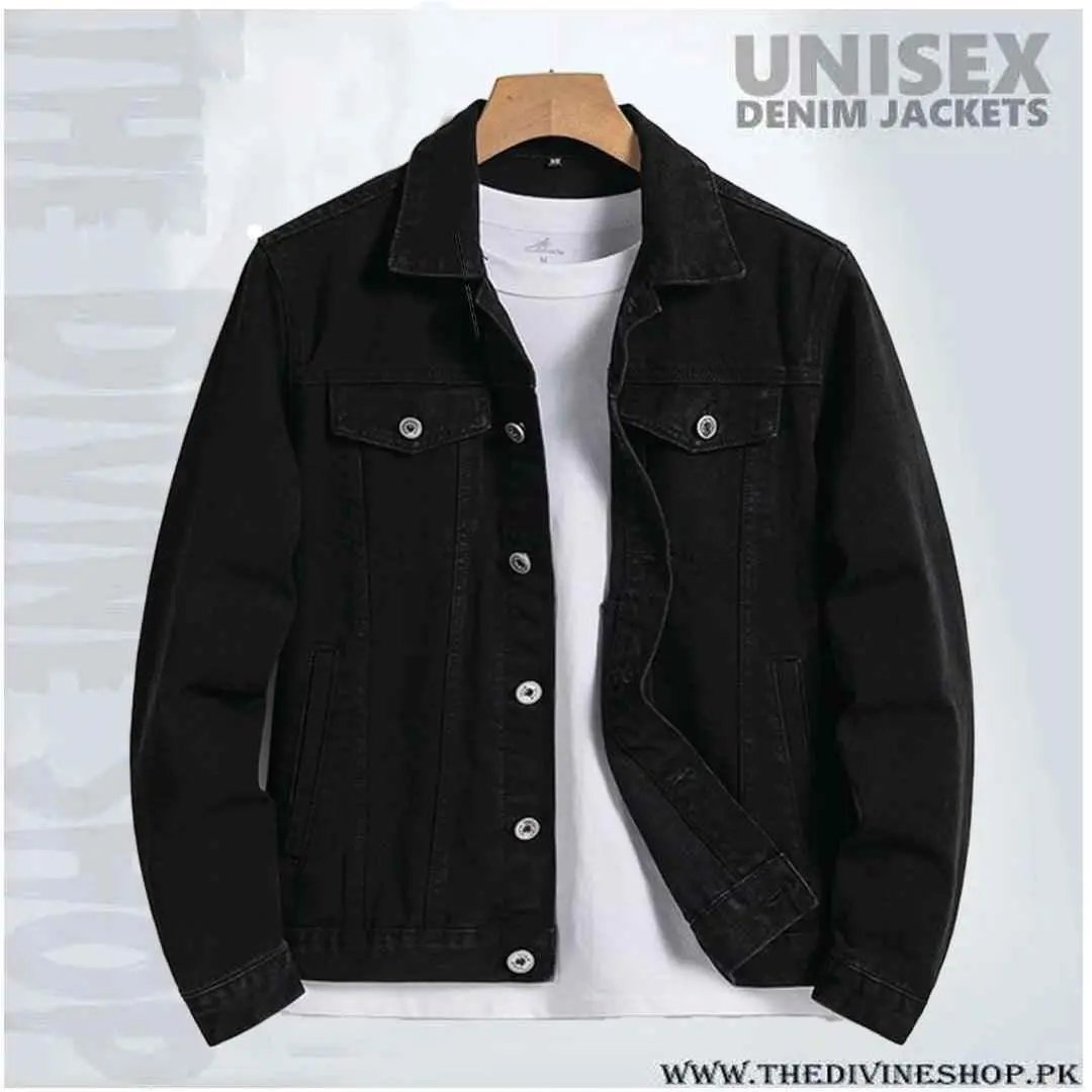 Export quality black denim jacket - Premium Denim jacket from The Divine Shop - Just Rs.3999! Shop now at The Divine Shop