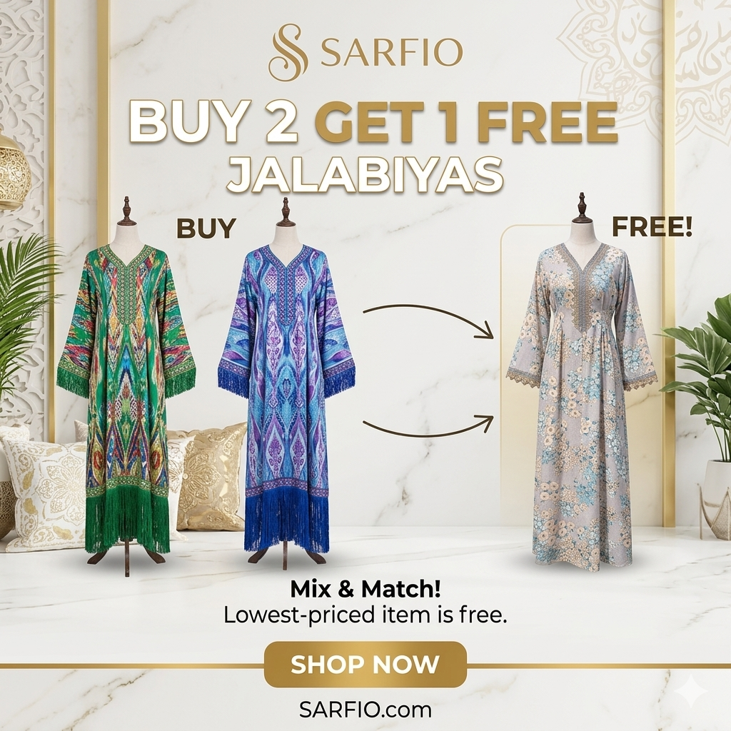DEAL 4 BUY 2 GET 1 JALABIYA MAXI's
