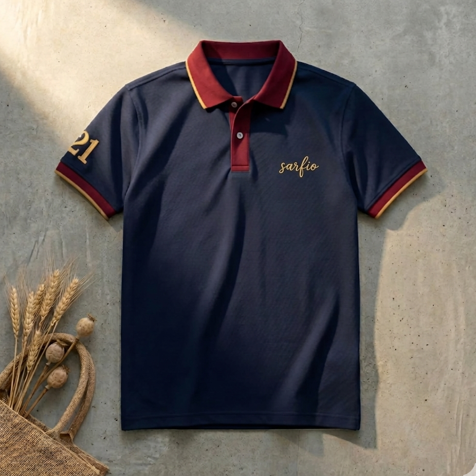 Classic Sarfio Polo In Navy Blue