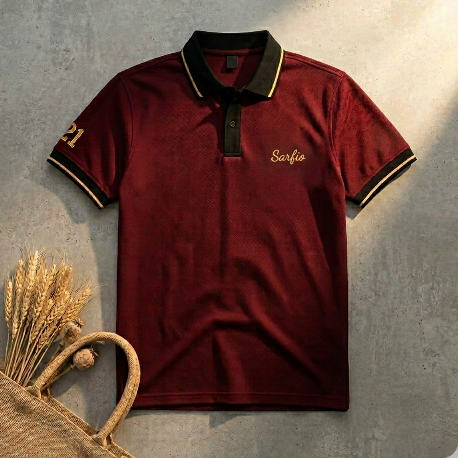 Classic Sarfio Polo In Maroon