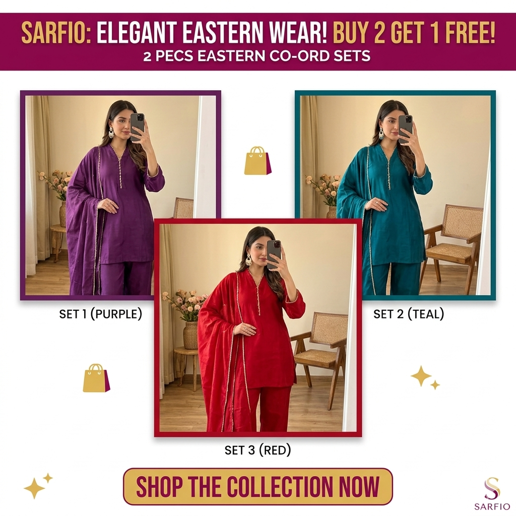 DEAL 3 BUY 2 GET 1 Plain Eastern Coord Set