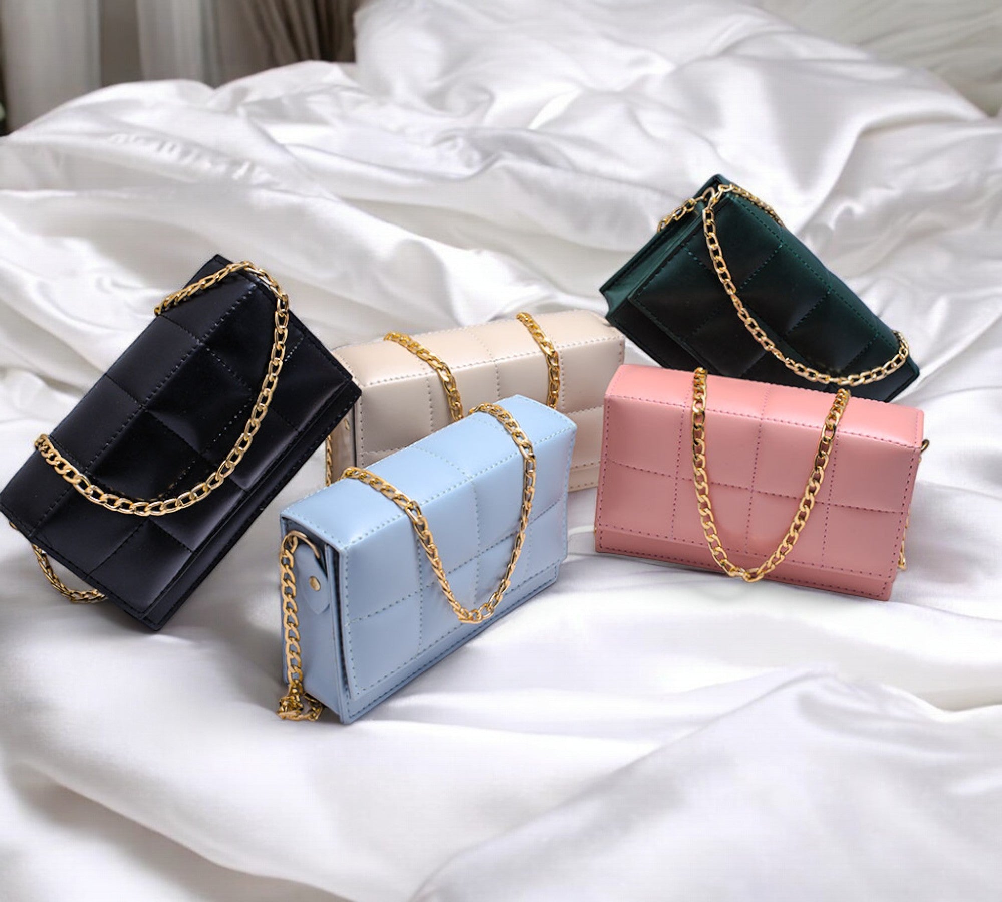 LuxeCross Sky Blue Crossbody Bag