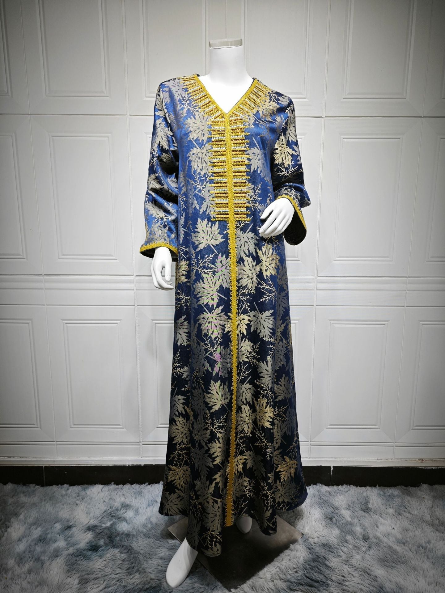 Women's Jacquard Embroidered Hot Diamond Party Dress
