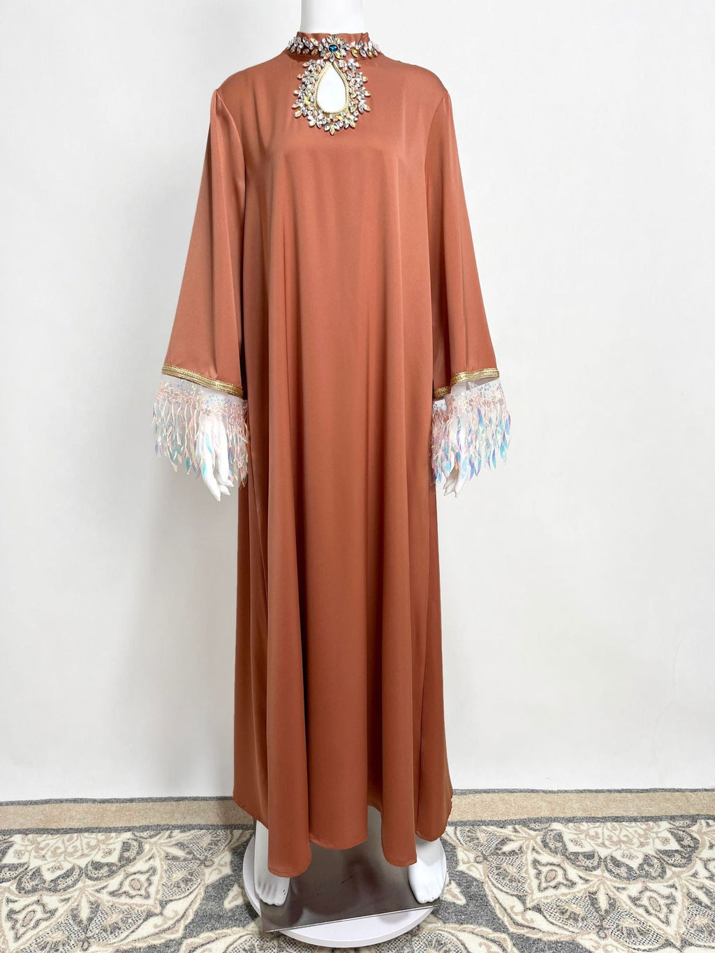 Women's Gradient Tassel Maxi Dress
