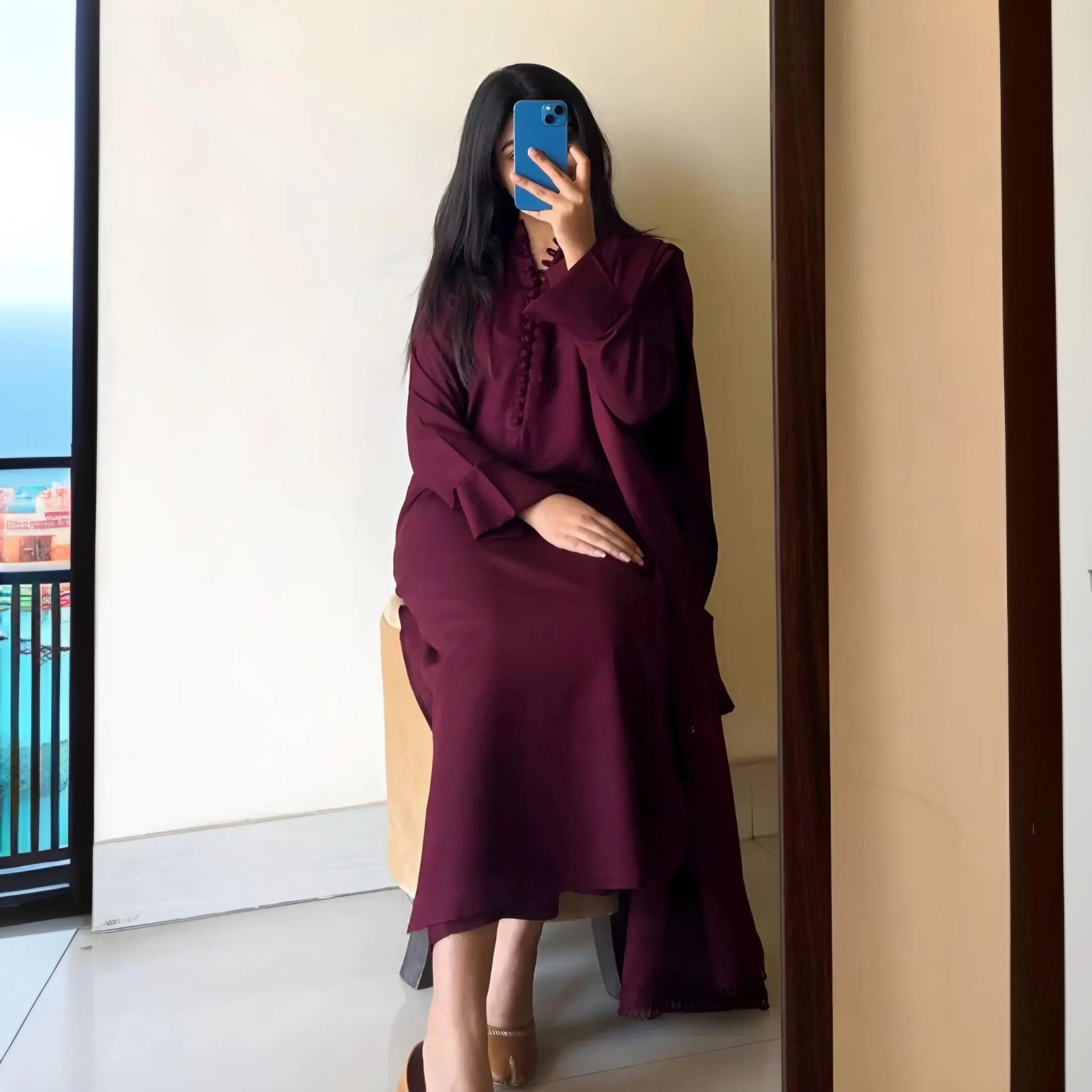 Dark Maroon - READY TO WEAR House Of Fashion
