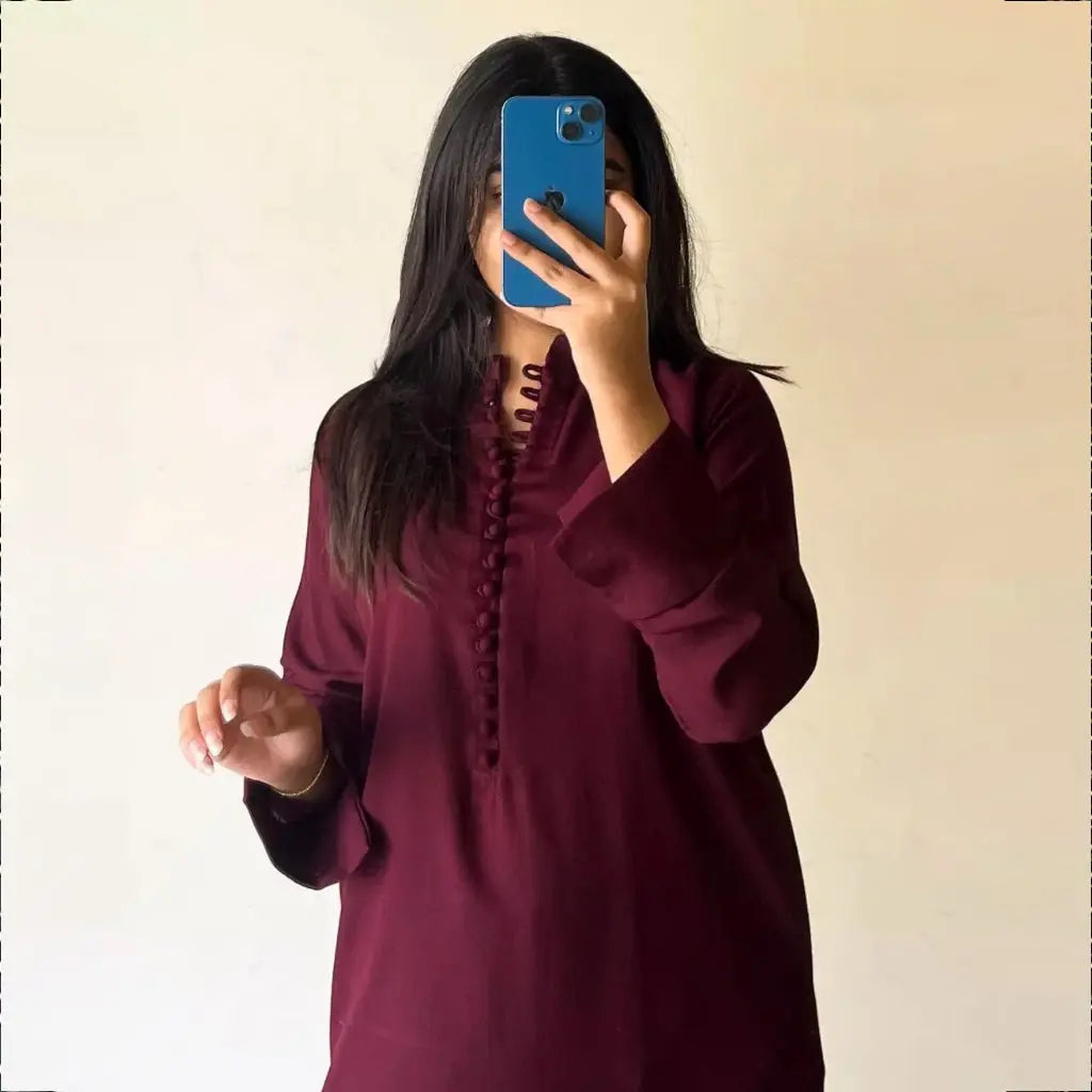 Dark Maroon - READY TO WEAR House Of Fashion