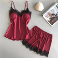 CHK # p72 Chakoor Love in Silk Lace Top & Short Non Padded Cami Set