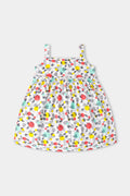 White Rotery Jersey Frock