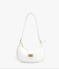 Sophia Lock White Shoulder Bag