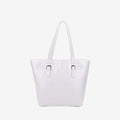 Roomy White Crocodile Leather Tote Bag