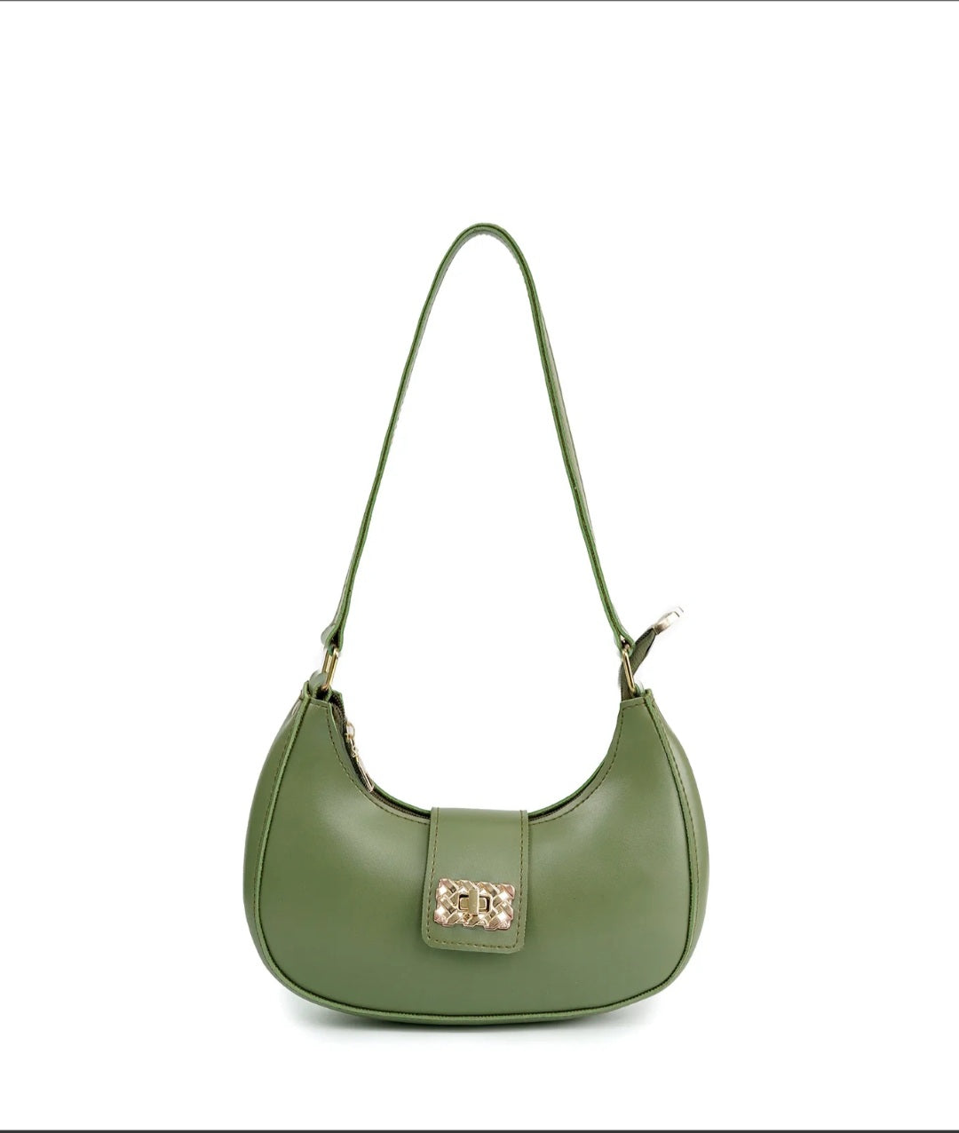 Sophia Lock Green Shoulder Bag