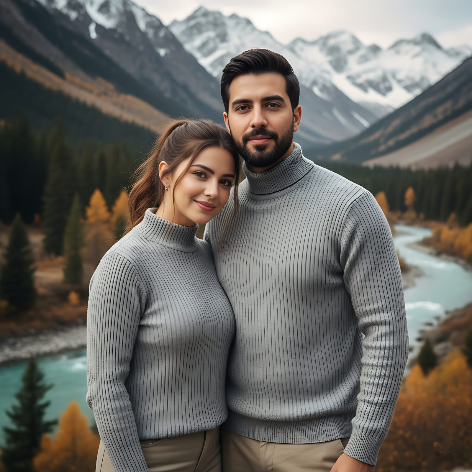 Unisex Light Grey Ribbed Turtleneck Sweater | Essential Roll-Neck