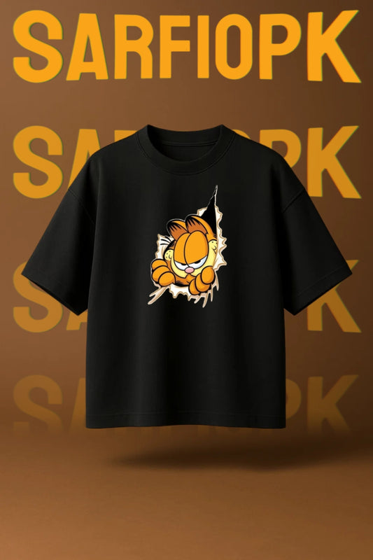 Garfield Newspaper Oversized Tee - For Men & Women
