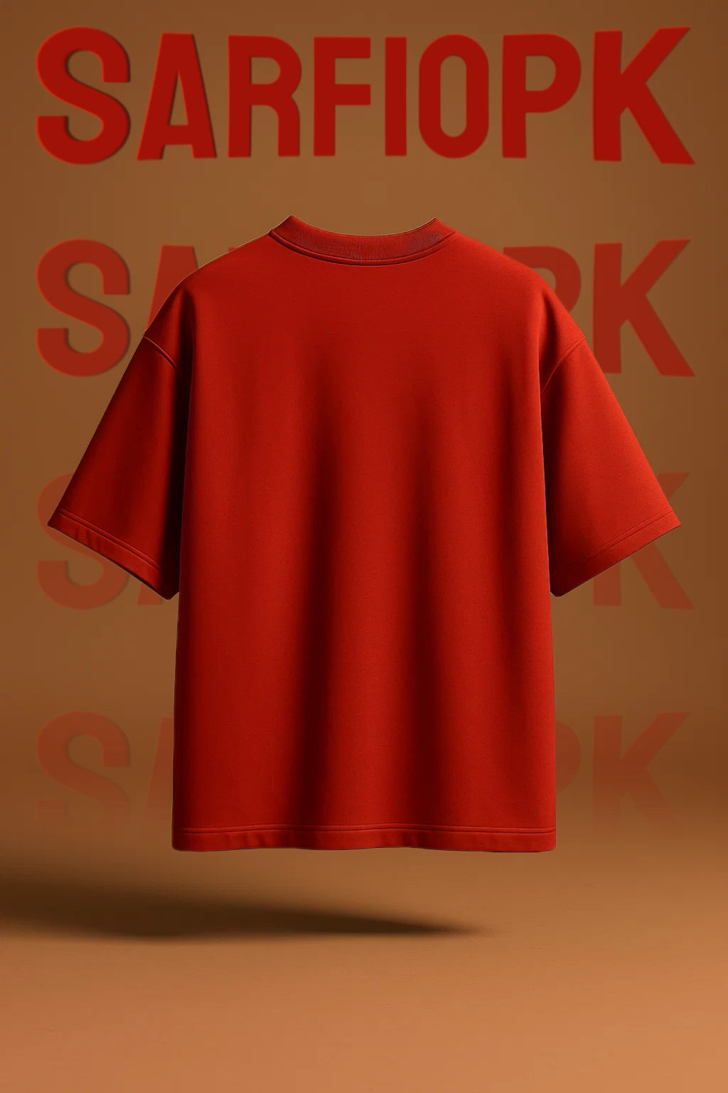 Plain Red Oversized Tee