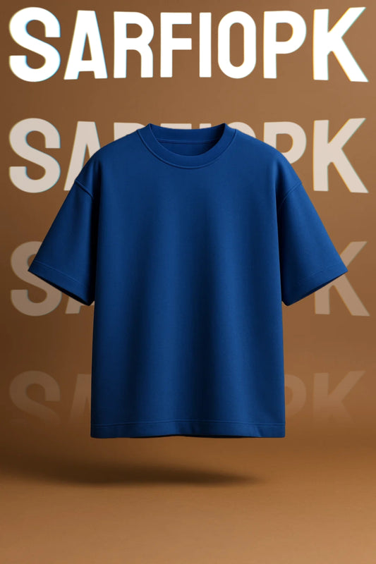 Plain Royal Blue Oversized Tee
