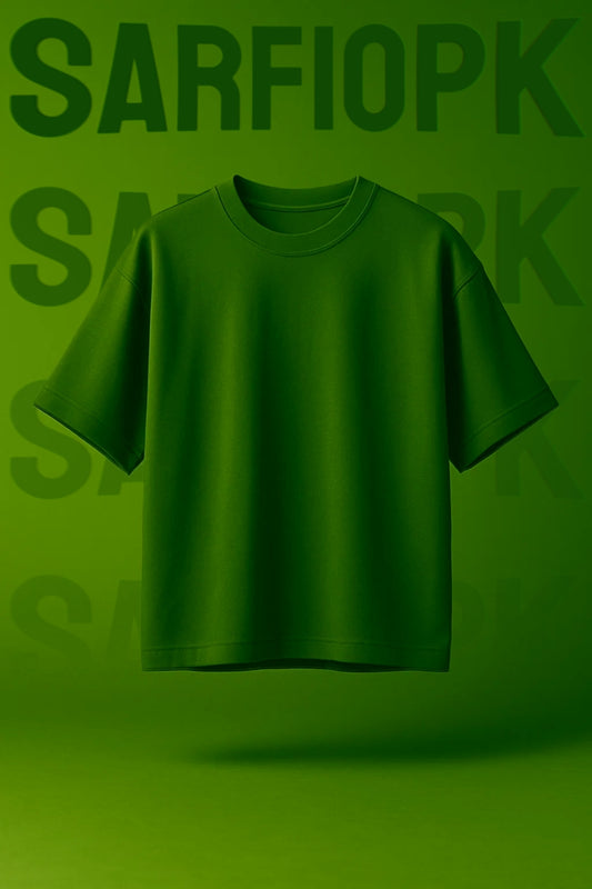 Plain Green Oversized Tee