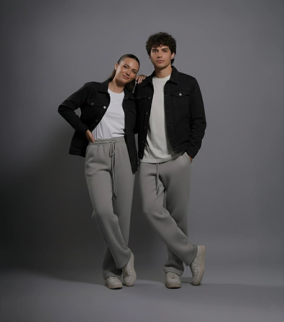 Unisex Black Denim Trucker Jacket | Oversized Fit