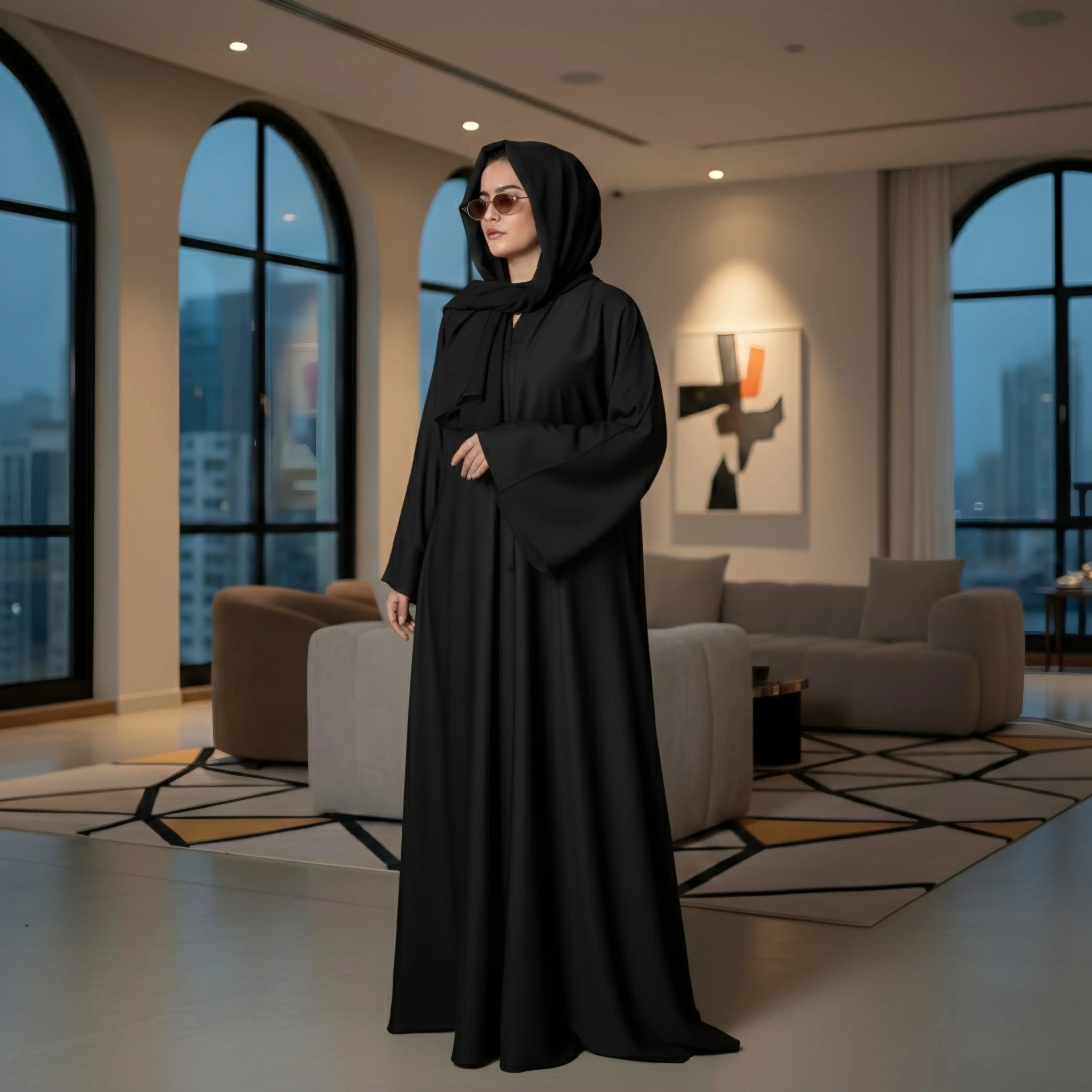ABAYA JET BLACK House Of Fashion