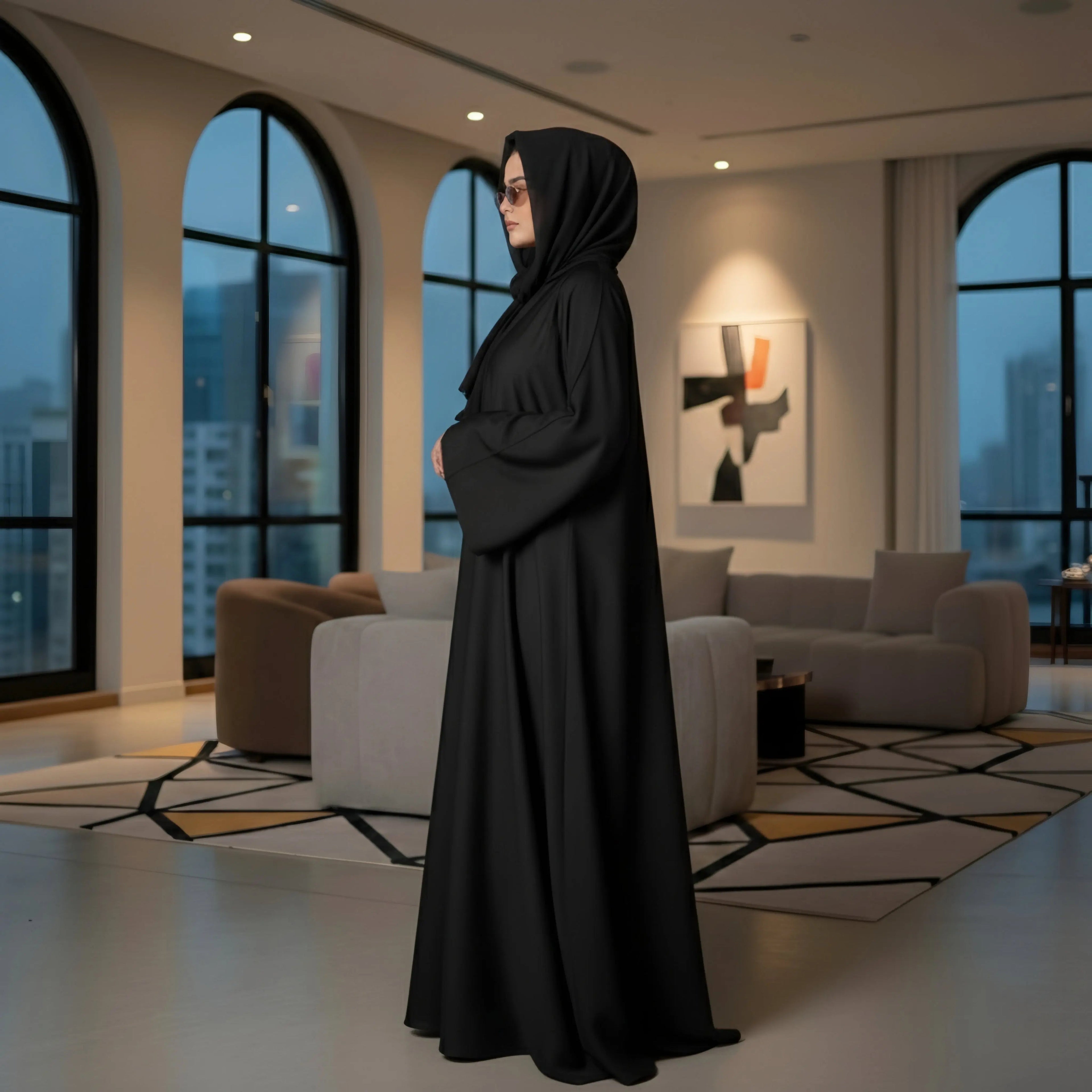 ABAYA JET BLACK House Of Fashion