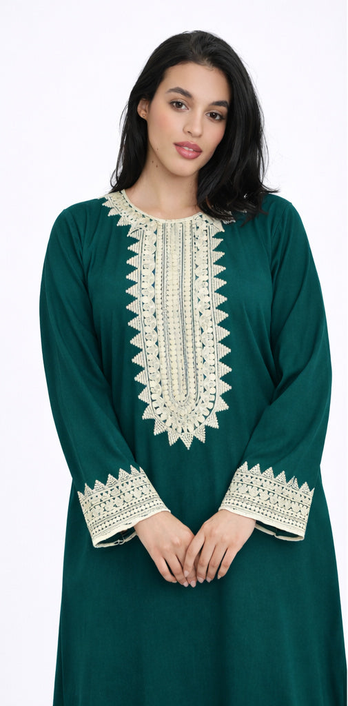 Sereen Green Jalabeya-Women