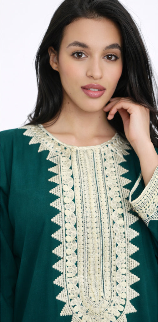 Sereen Green Jalabeya-Women