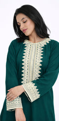 Sereen Green Jalabeya-Women