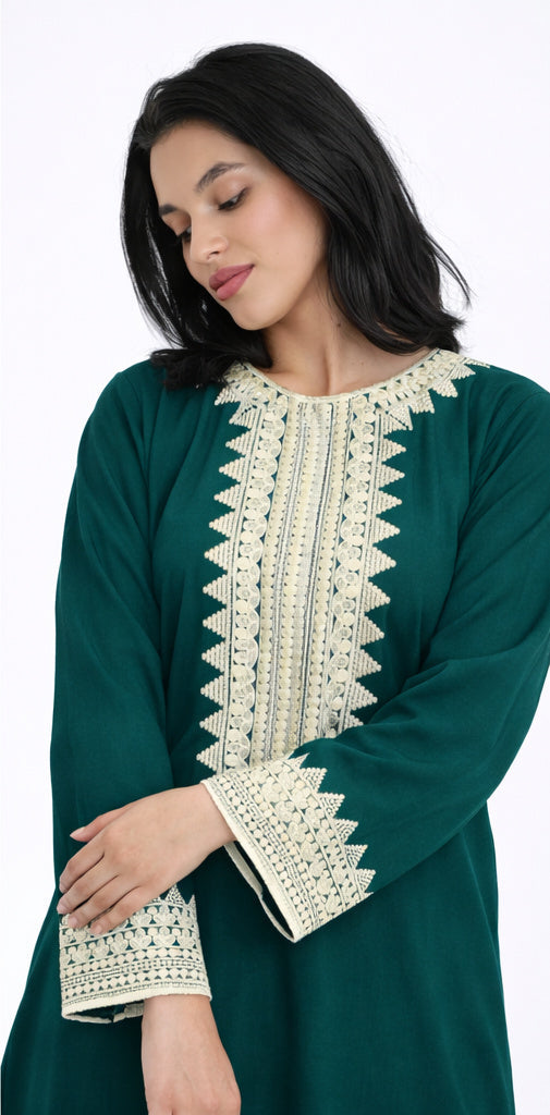 Sereen Green Jalabeya-Women